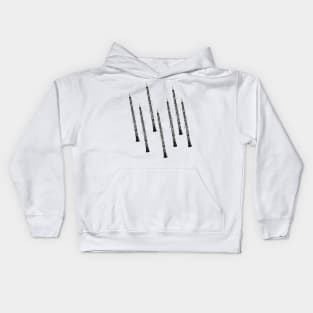 Oboe on blue Kids Hoodie